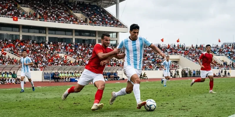 Các cầu thủ Argentina vượt trội so với đối thủ